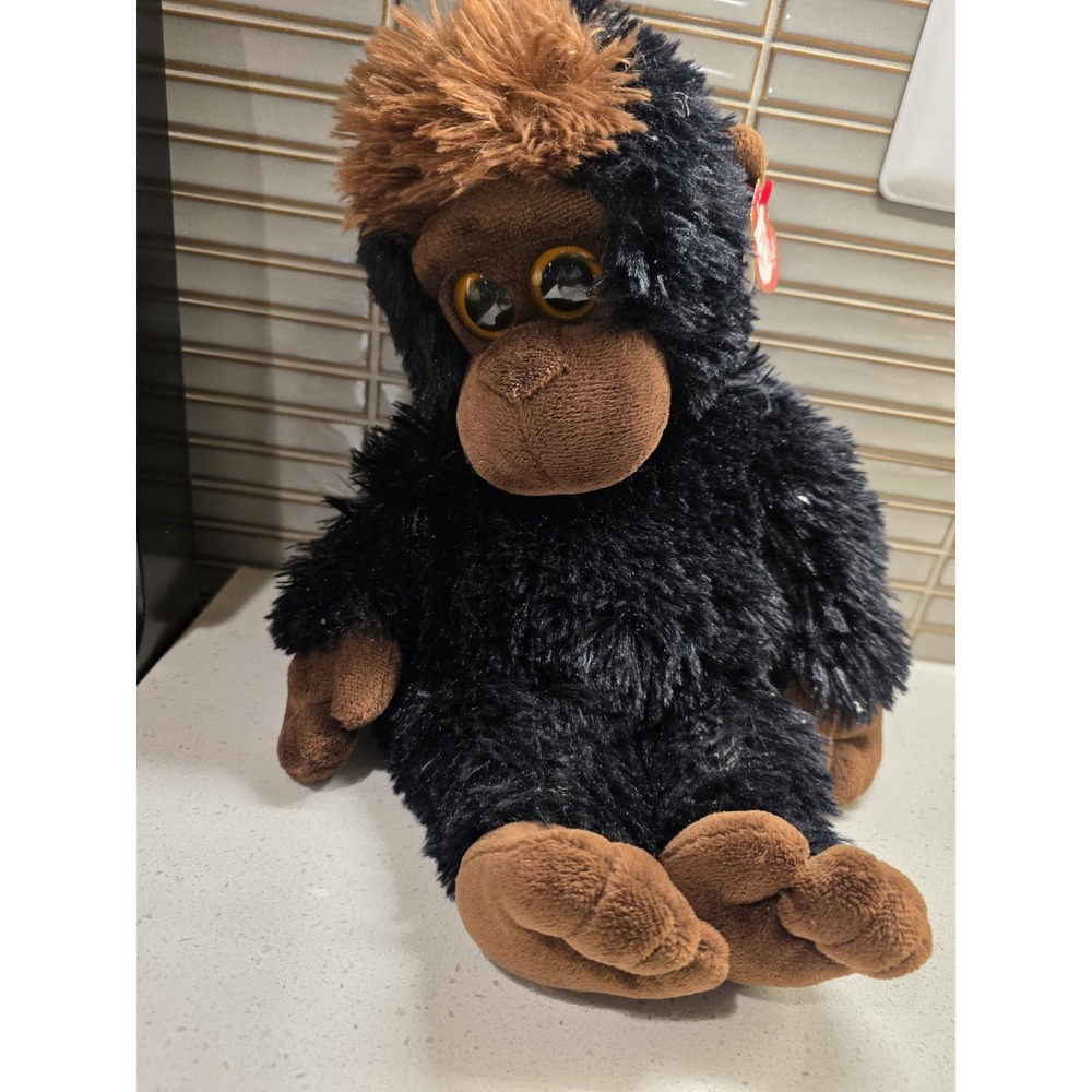 TY Classic Gorilla Monkey Armstrong Plush 2011 Black Brown Tags Attached